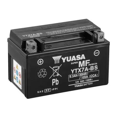 Batteria yuasa YTX7A-BS CON ELETTROLITO