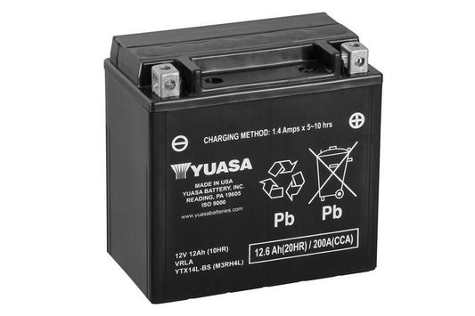 BATTERIA YUASA YTX14L-BS CON ELETTROLITO
