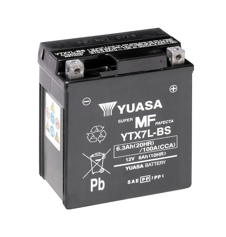 BATTERIA YUASA YTX7L-BS CON ELETTROLITO PRONTA ALL'USO