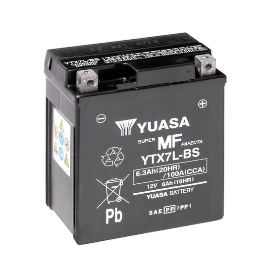 BATTERIA YUASA YTX7L-BS CON ELETTROLITO PRONTA ALL'USO