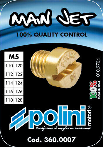 POLINI 360.0007SET 10 GETTI DELLORTO 5 mm. DAL 110 AL 128 (increm.2)